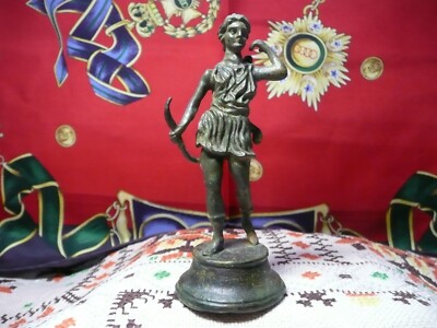 Antike Heißguss Bronze/Messing Artemis Diana-griechische/römische Jagdgöttin, Statue.