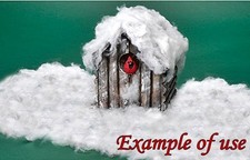 BOLSA DE 5 ONZAS NIEVE DERIVA DECORACIÓN NIEVE PARA MESA DE VACACIONES ÁRBOL O DECORACIÓN PUEBLO