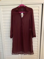 Solid Tunic -dress With Buttons NWT Or 79.50