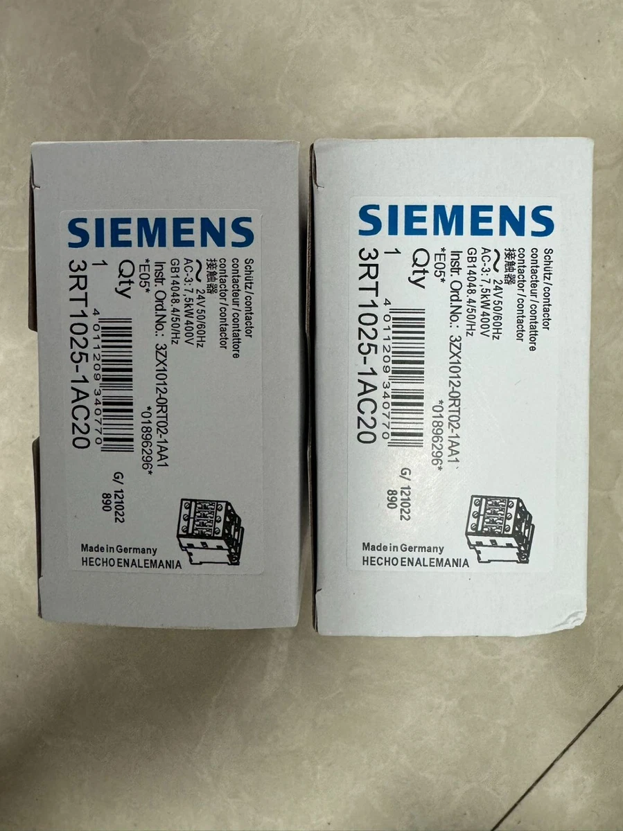 Contattore Siemens 3RT1025-1AC20 &ndash; Nuovo, Spedizione Rapida, Modello 3RT10251AC20, Made In China