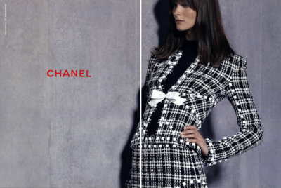 女性情報誌 Chanel super collction 2003 2003 Chanel Karl Lagerfeld Carmen Kass fashion 6-page MAGAZINE AD