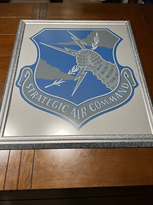 Vintage USAF Framed Strategic Air Command Aircraft Fuselage Decal HUGE 24 x22 