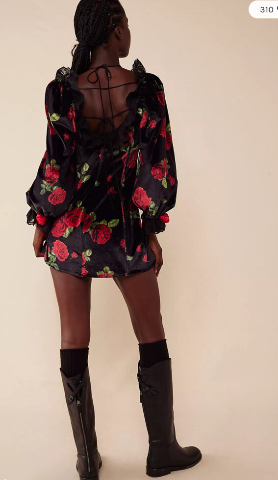 for love and lemons rose velvet mini dress For Love & Lemons Velvet Mini Dress In Rose - 30% Off