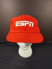 ESPN Hat Embroidered Snapback Red Retro USA Made