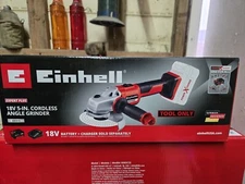 Einhell hammer drill and grinder with adapter to accept Dewalt batteries.