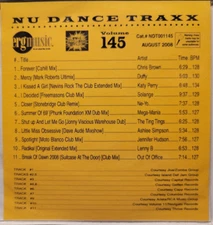 ERG Dance traxx 145, cd, 2008, Chris Brown, Katy Perry, Ne-Yo, Jennifer Hudson