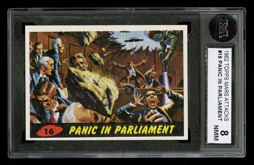 1962 Topps Mars Attacks #16 Panic in Parliament — KSA 8