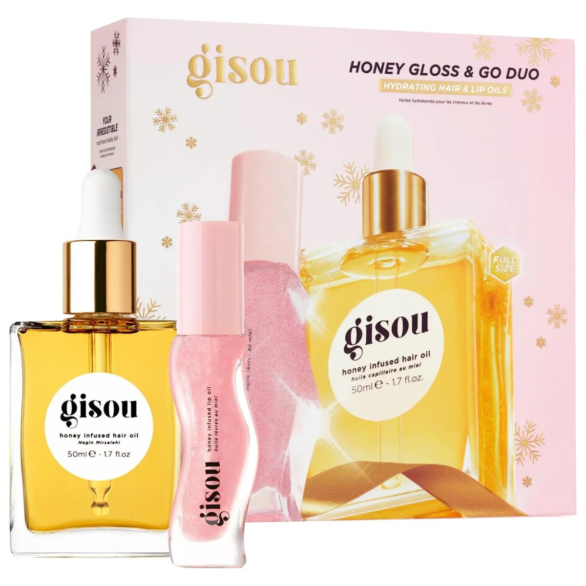 Gisou Honey Gloss & Go Duo Value Set - 2 piece holiday gift set