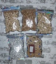 Lot of Alphabet Silicone Beads with Wood teethers and Beads