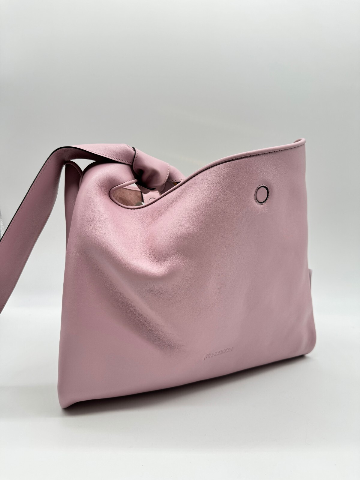 Jw Anderson Medium Leather Chain hobo bag in Pale Pink image 9