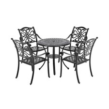 SET OF GARDEN BISTRO CHAIR&TABLE CAST ALUMINIUM RESTAURANT PATIO CAFE FUNITURE