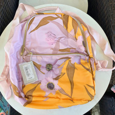 Ted Baker London Cabana Foldaway Backpack  Yellow Floral Pattern  New w/tags