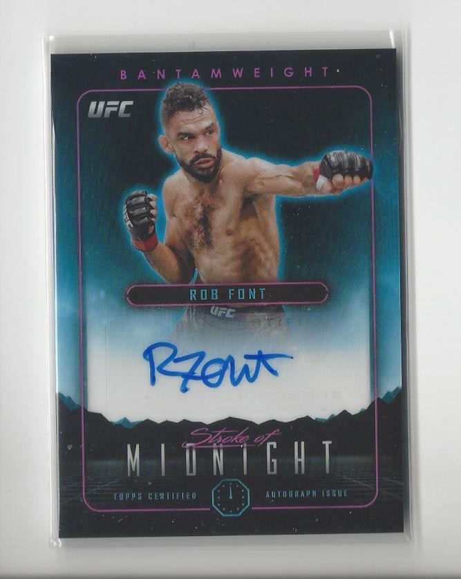 2024 Topps Midnight UFC Stroke of Midnight Rob Font AUTOGRAPH