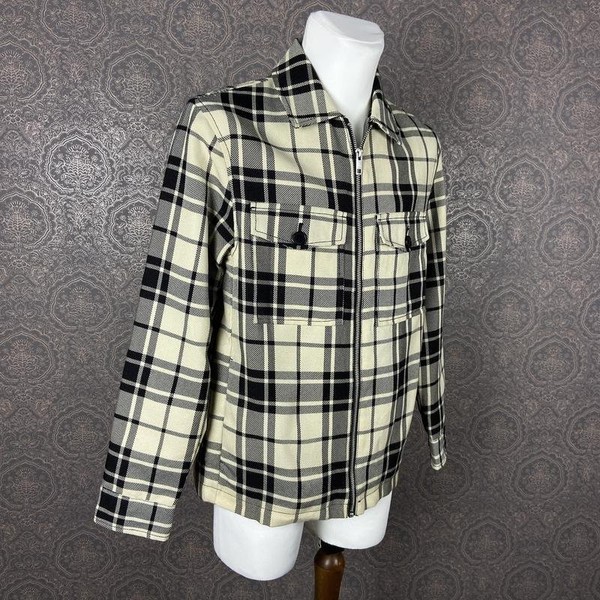 Men H&M Jacket Beige Polyester 36 / S / 44
