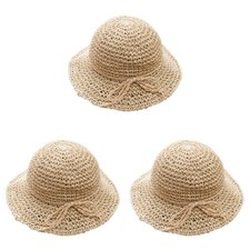 3 Pieces Baby Girl Summer Hat Kids Sun Beach Caps for Women Hats Toddlers