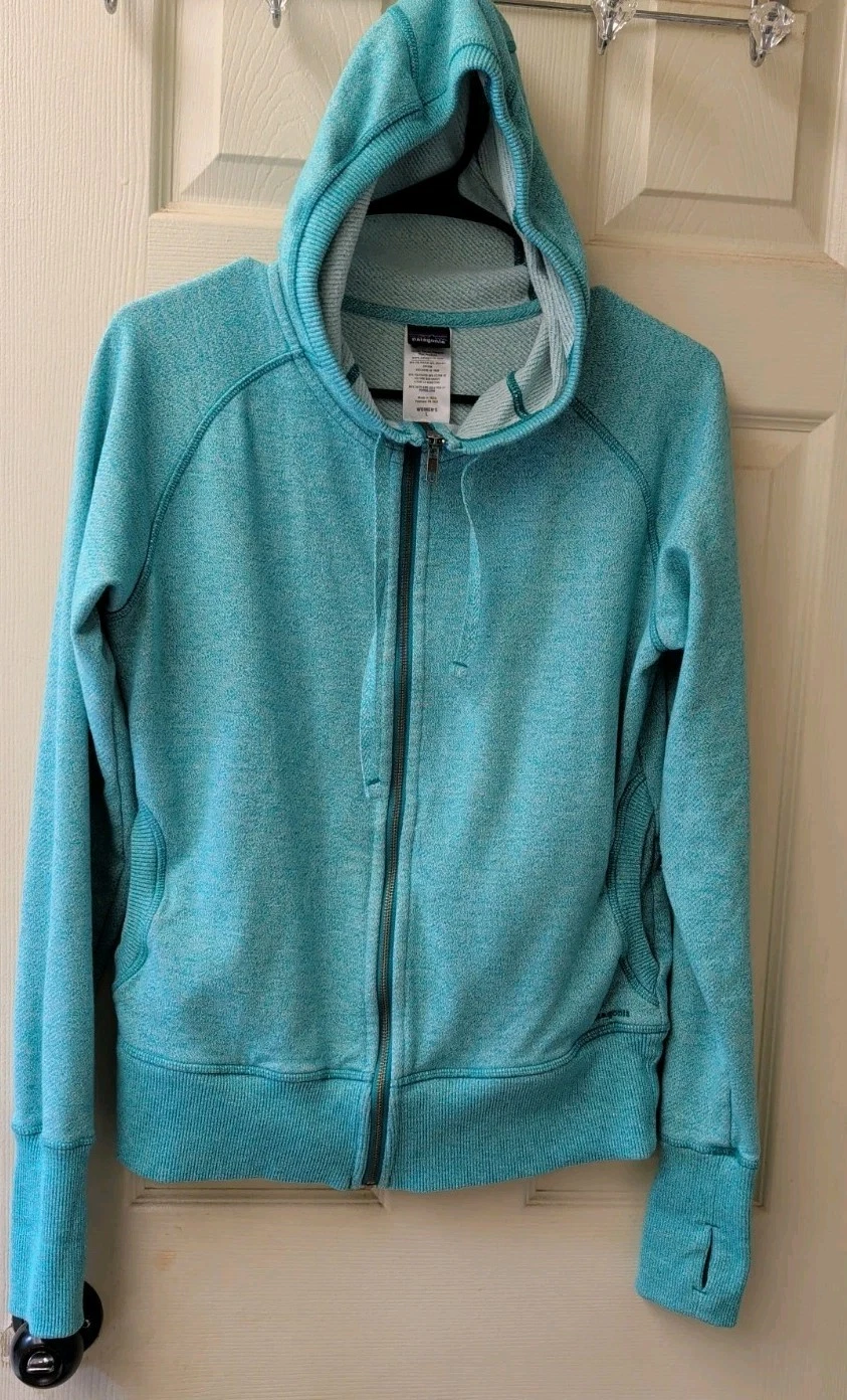 Patagonia Womens (Large) Full Zip Hoodie Sweater Jacket Thumbholes