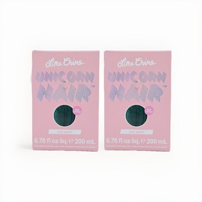 Lot Of 2 Lime Crime Unicorn Hair Sea Witch Green Semi-Permanent Hair Color