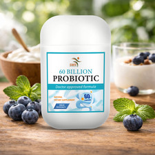 60 Billion Probiotic 60 Capsules Prebiotics Blend Support Gut  Digestive Health