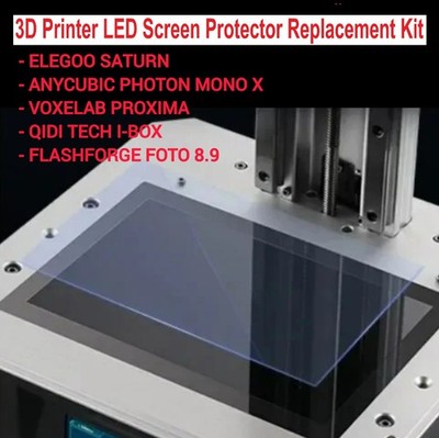 8.9'' LCD Screen Protector Kit Elegoo Saturn Anycubic Mono X Qidi Flashforge PET