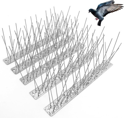 Bird Spikes for Pigeons Small Birds, Bird Deterrent Spikes for Outside to Keep S