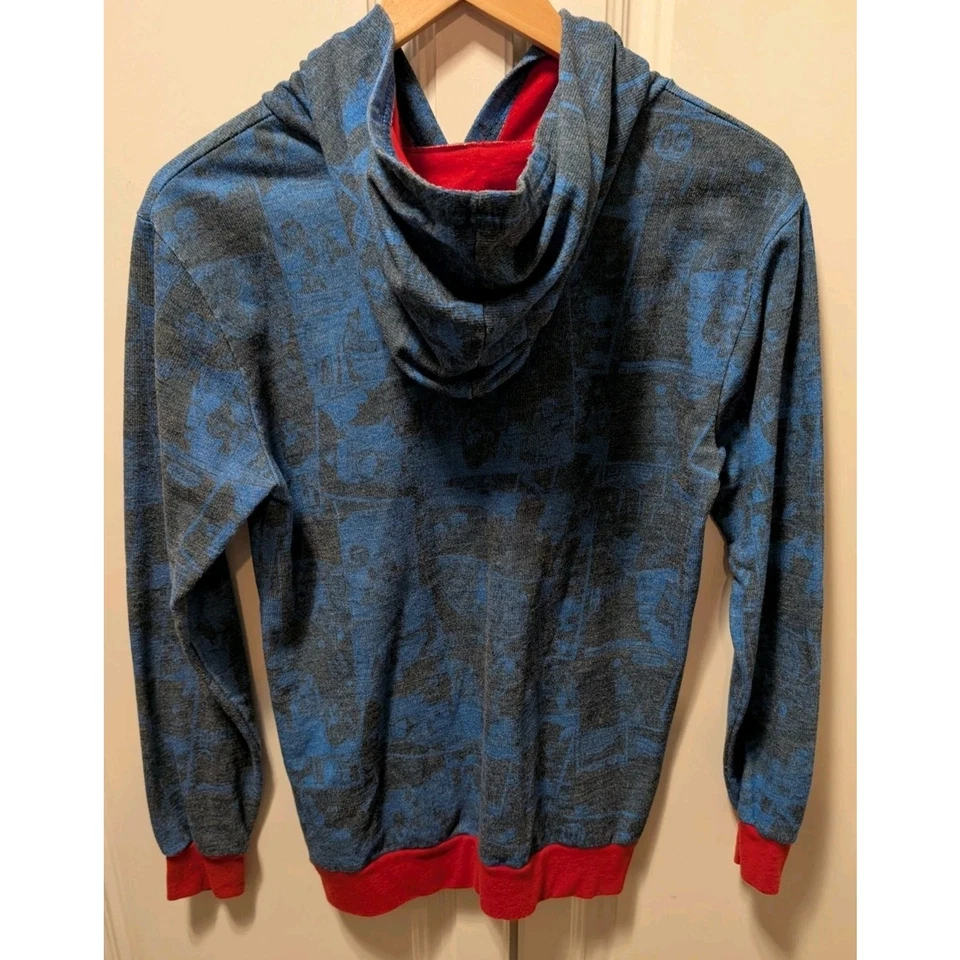 Batman Pullover Sudadera con Capucha Niños Talla 10/12 DC Comics Azul Rojo Foto 2 de 4