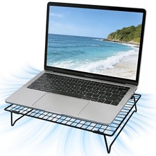Laptop Cooling Pad Stand with Cooling Mesh, Height Adjustable Metal Laptop St...