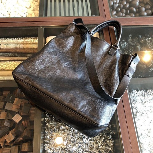 BALENCIAGA Leder Tasche 2-Wege Schultertasche schwarz gebraucht mit Staubbeutel Italy - Bild 1 von 10
