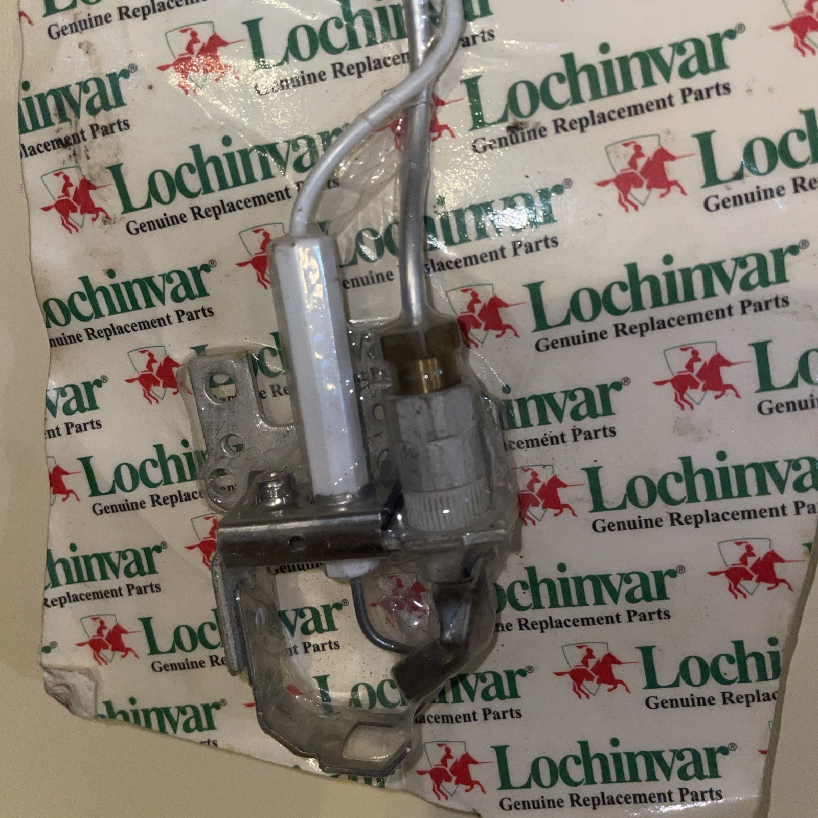 pilot light assembly or thermocouple for a gas furnace, water heater, Lochinvar.