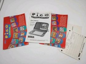 Vintage 1994 Sega Pico Kids Console System Paperwork Crayola Mickey Games LOT