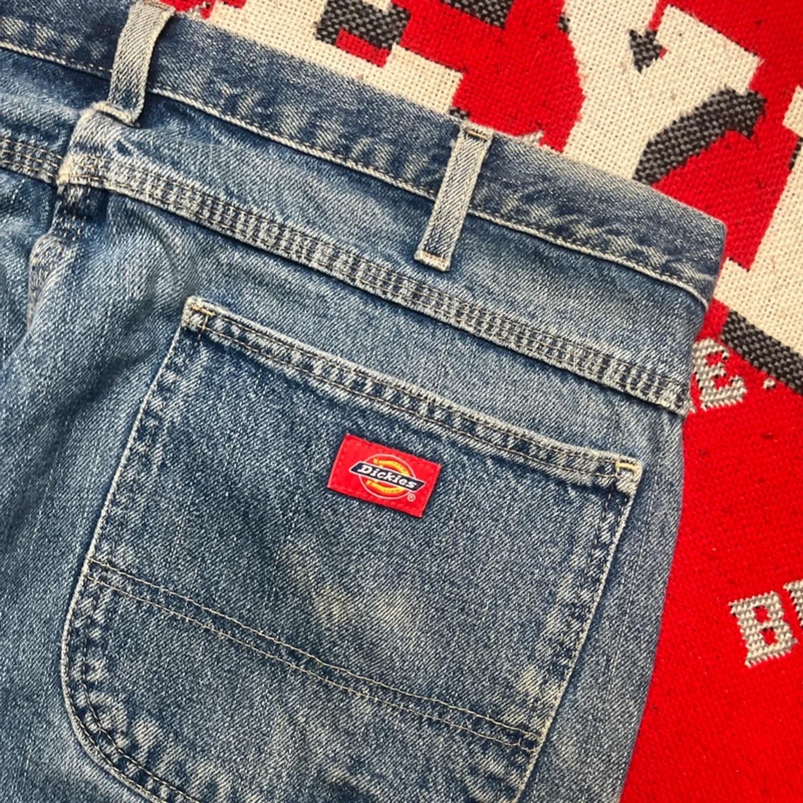 Vintage Dickies Men’s Blue Straight Leg Denim Jeans | 38W 32L image 5