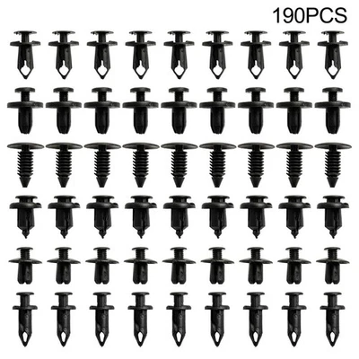 Universal Car Clips Heavy Duty Plastic 190 Pieces 6 Sizes Set - Image 1 of 4