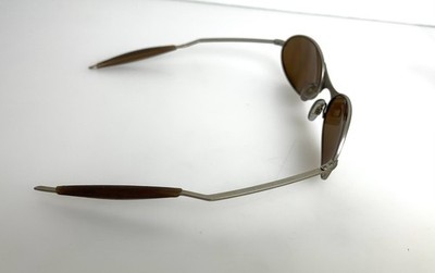 RARE Vintage OAKLEY 90s E Wire Matte Gold Frame Gold Mirror Lenses
