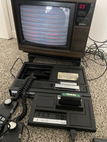 Colecovision Bundle Lot with 32 Coleco Games + Expansion w 12 Atari Games Tested