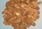 2,442 Lincoln Wheat Cents 1940-58 Lower Grade to Culls 95% Copper