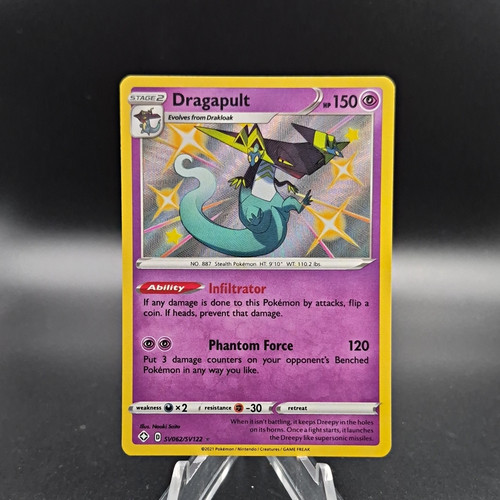 Pokemon TCG Dragapult SV062/SV122 Shining Fates Shiny Holo Rare 150HP EN