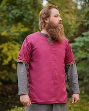 Mytholon Sigbert Tunika Baumwolle Bordeaux XXL Larp Mittelalter  #22221