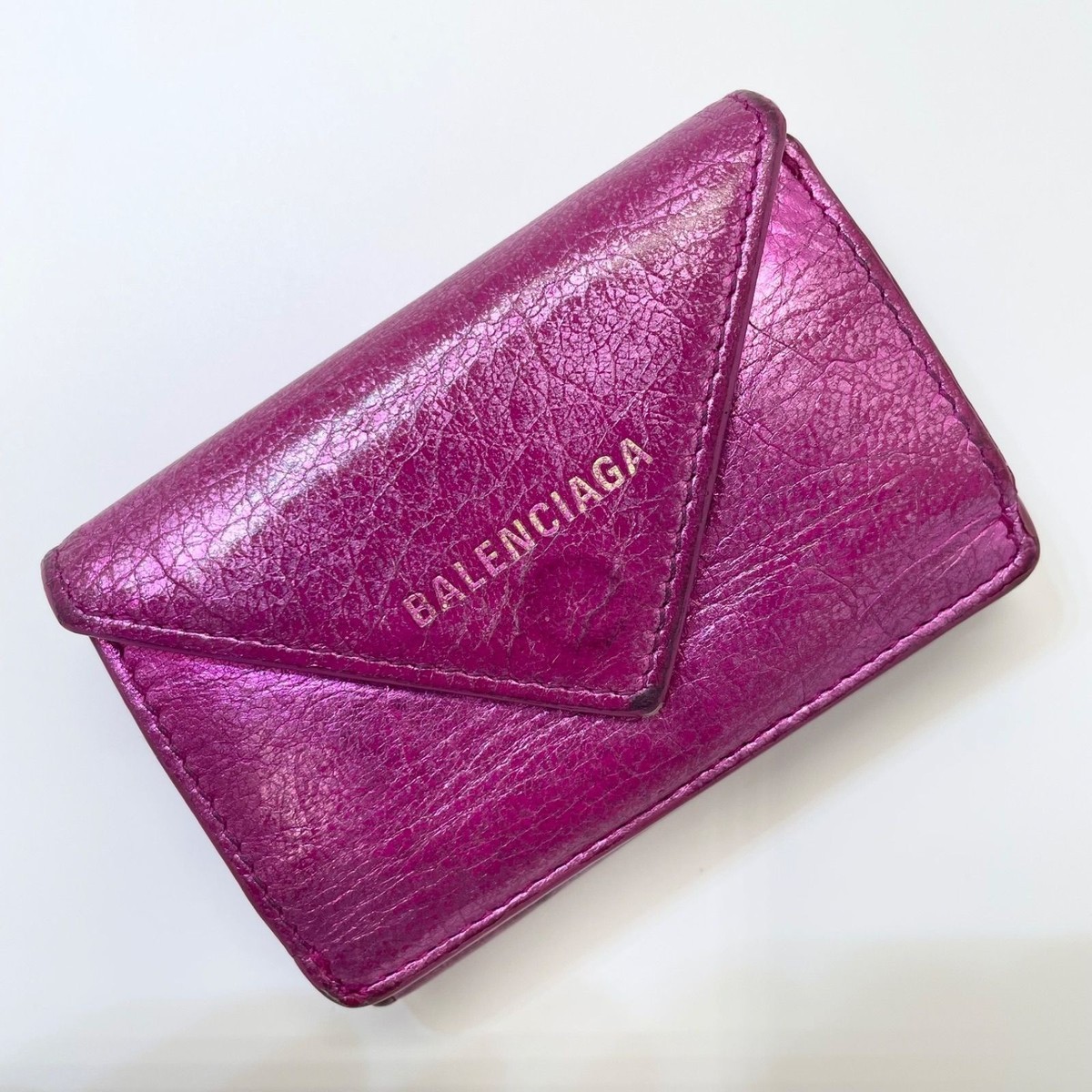 Ladies Wallet Papier Mini Wallet Balenciaga Balenciaga Metallic