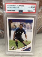 Kylian Mbappe 2018 Panini Donruss Soccer RC #132 PSA 10 Real Madrid France