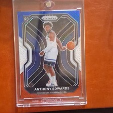 Panini 2020-21 Prizm Anthony Edwards Rookie Card #258 Red White & Blue Prizm. rookie card picture