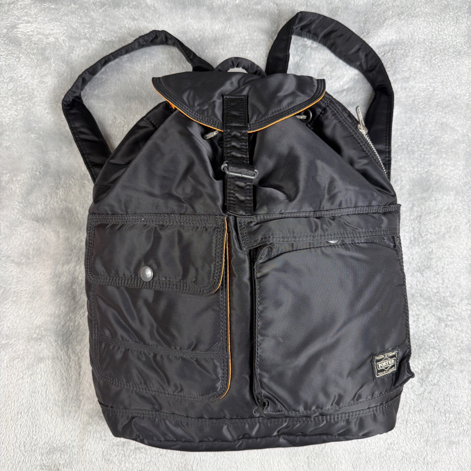 PORTER Tanker Black Drawstring Backpack Yoshida J… - image 1