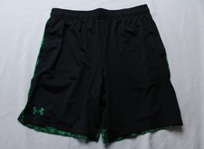 Under Armour Boy's Vent Print Blocked Shorts CG2 Black/Team Kelly Green Large