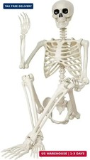 Halloween Skeleton Decorations,36" Posable Human Skeleton Decorations for Hallow