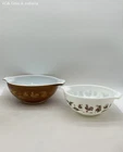 Pyrex Early American 444 4 Qt & Cat's Meow Cinderella Bowl Lot Vintage