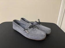 Allen Edmonds Blue Suede Shoes Mens Super Sport Camp Moccasin