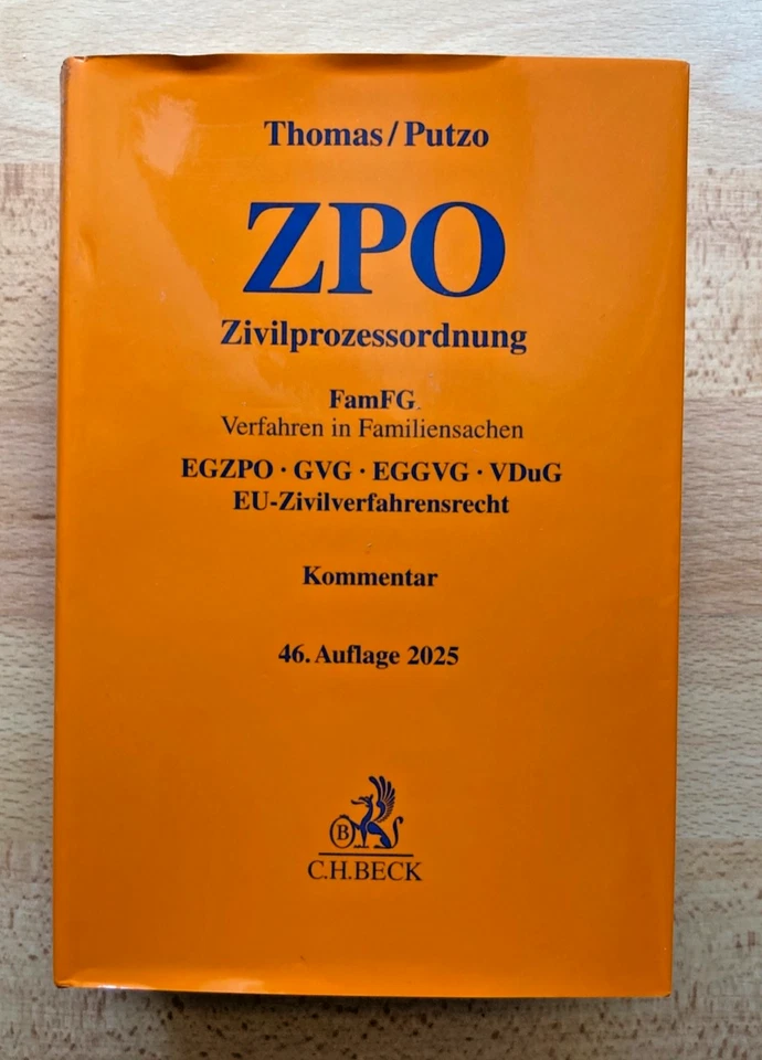 Zivilprozessordnung - ZPO - Thomas/Putzo - 46. Auflage von 2025 - Bild 1 von 3