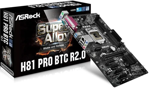 Brand New ASRock H81 Pro BTC R2.0 Intel LGA 1150 6 PCIe Mining Motherboard