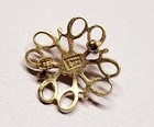 R 1/10 10k Gold Filled Red Spinel  brooch Pin — photo 3