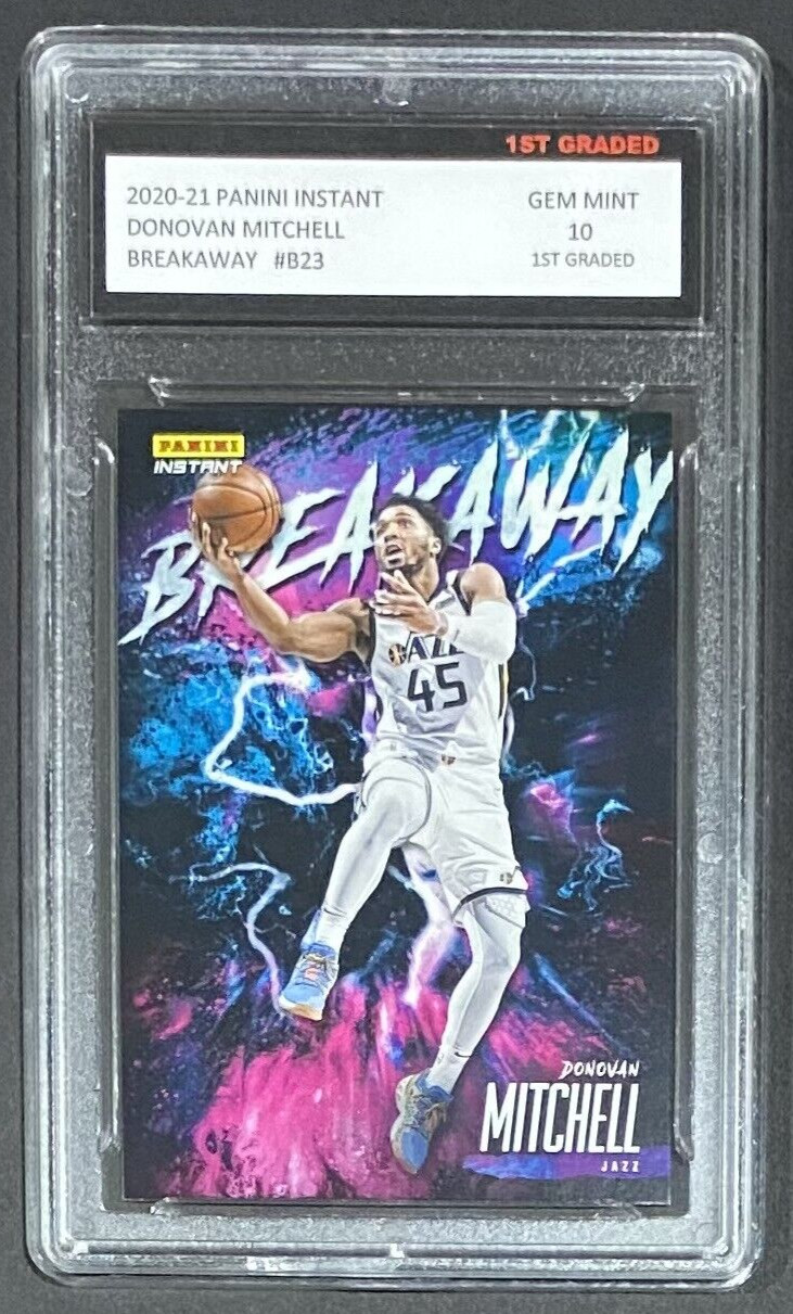 2020-21 PANINI INSTANT DONOVAN MITCHELL 1ST GRADED 10 BREAKAWAY JAZZ #B23 SP 🔥