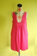J CREW Womens S Pink Dress Sundress 100% Cotton Lightweight Sleeveless Pockets