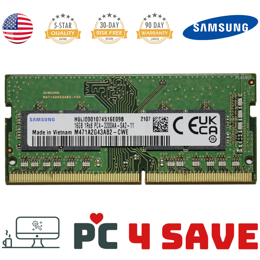 16GB x 1 DDR4 3200 MHz 1RX8 PC4-3200AA 260 P 1.2V SO-DIMM Laptop